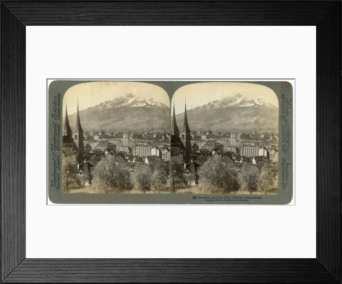 Framed Print : Lucerne and Mount Pilatus, Switzerland, 1903. Artist: Underwood & Underwood Framed Print : Lucerne and Mount Pilatus, Switzerland, 1903. Artist: Underwood & Underwood