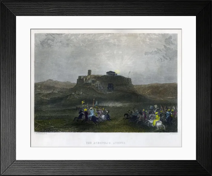 Framed Print : The Acropolis, Athens, Greece, 19th century. Artist: J Cousins Framed Print : The Acropolis, Athens, Greece, 19th century. Artist: J Cousins