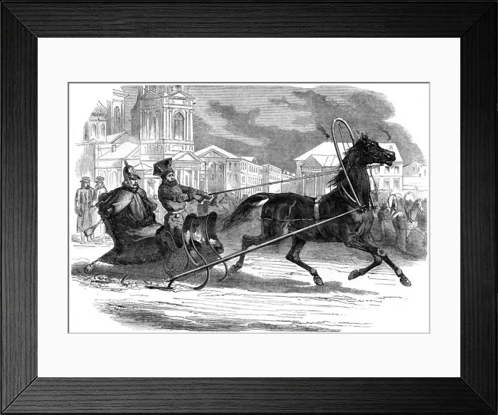 Framed Print : Nicholas I (1796-1855), Emperor of Russia, in his droshky, St Petersburg, 1853 Framed Print : Nicholas I (1796-1855), Emperor of Russia, in his droshky, St Petersburg, 1853
