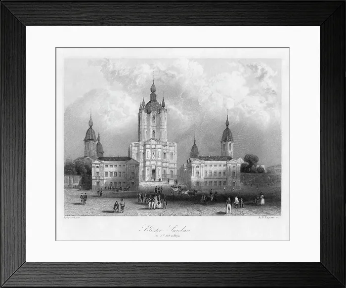 Framed Print : Kloster Smolnoi, near St Petersburg, Russia, c1840. Artist: Albert Henry Payne Framed Print : Kloster Smolnoi, near St Petersburg, Russia, c1840. Artist: Albert Henry Payne