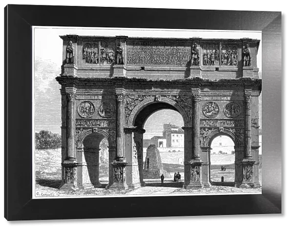 The Arch of Constantine, Rome, Italy, 19th century. Artist: E Therond