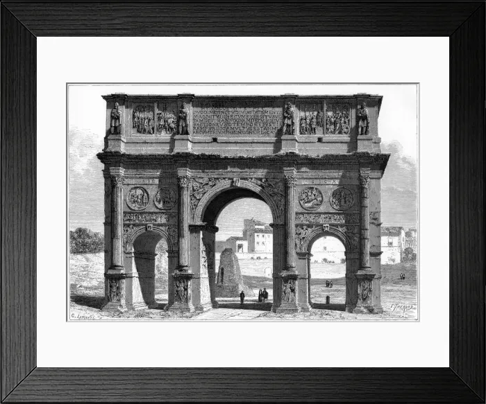 Framed Print : The Arch of Constantine, Rome, Italy, 19th century. Artist: E Therond Framed Print : The Arch of Constantine, Rome, Italy, 19th century. Artist: E Therond