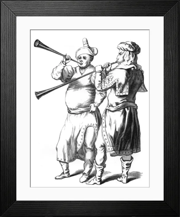 Framed Print : English trumpeters, 1375 (1849)