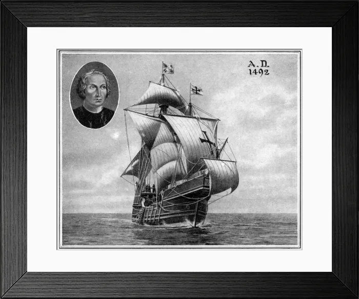 Framed Print : A duplicate of one of Christopher Columbus sailing ships, 1922 Framed Print : A duplicate of one of Christopher Columbus sailing ships, 1922