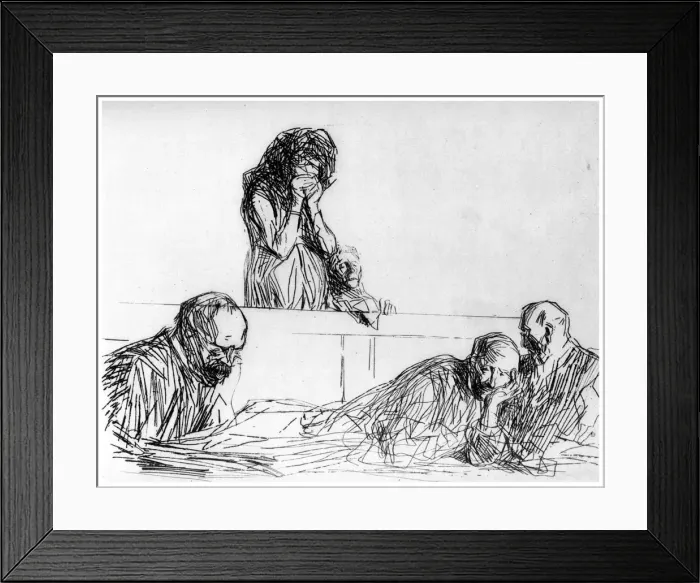 Framed Print : La Fille-mere, c1870-1930 (1924). Artist: Jean Louis Forain Framed Print : La Fille-mere, c1870-1930 (1924). Artist: Jean Louis Forain