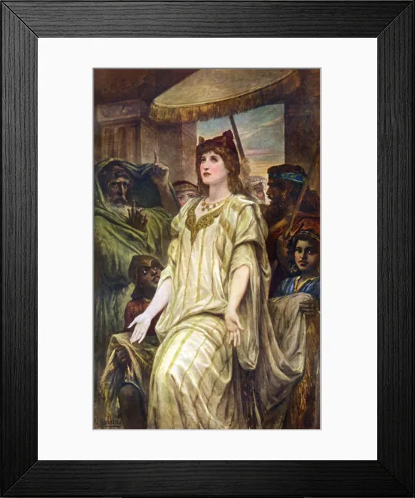 Framed Print : Esther Pleading For Her People, 1926. Artist: Felix Joseph Barrias Framed Print : Esther Pleading For Her People, 1926. Artist: Felix Joseph Barrias