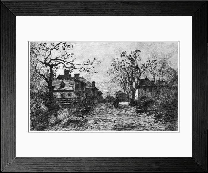 Framed Print : Village of Artemare, c1820-1890 (1924). Artist: Adolphe Appian Framed Print : Village of Artemare, c1820-1890 (1924). Artist: Adolphe Appian