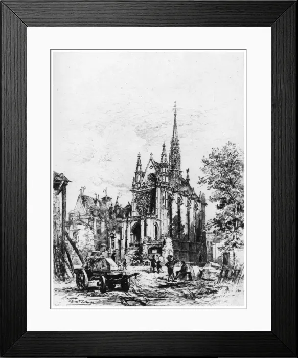 Framed Print : La Sainte-Chapelle, c1865-1935 (1924). Artist: Alfred-Louis Brunet-Debaines Framed Print : La Sainte-Chapelle, c1865-1935 (1924). Artist: Alfred-Louis Brunet-Debaines