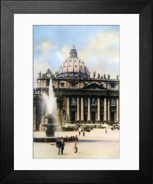 Framed Print : The Basilica of Saint Peter, Rome, 1926 Framed Print : The Basilica of Saint Peter, Rome, 1926