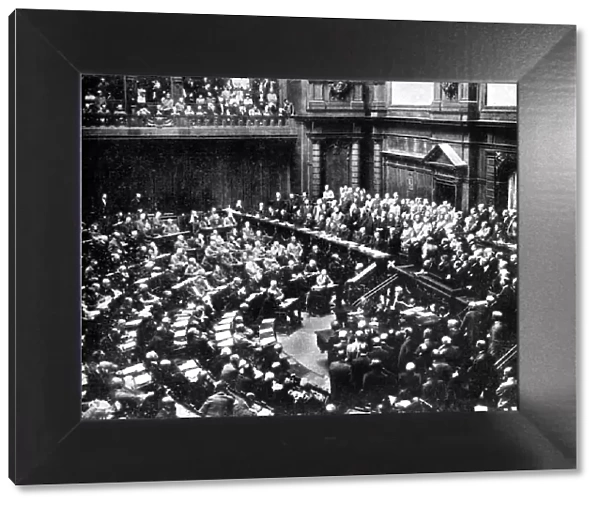 A typical sitting of the Reichstag, Parliament of the German Republic, 1926