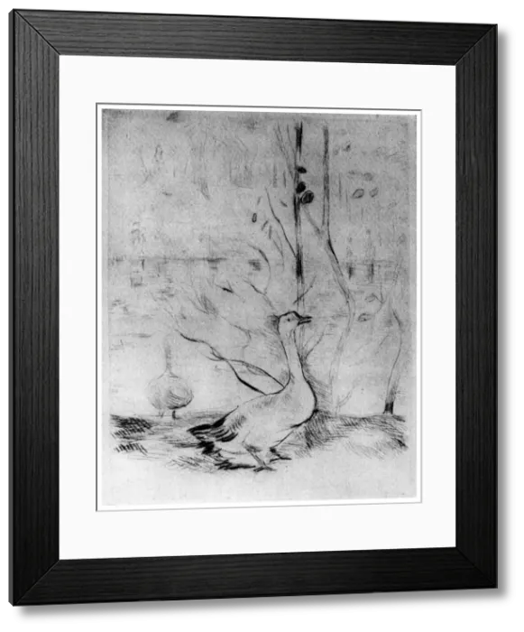 Framed Print : Les Oies, (The Geese), c1860-1890 (1924). Artist: Berthe Morisot Framed Print : Les Oies, (The Geese), c1860-1890 (1924). Artist: Berthe Morisot