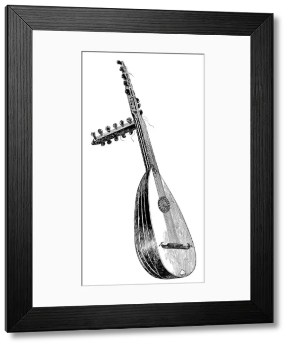 Framed Print : Italian theorbo, 16th century, (1901) Framed Print : Italian theorbo, 16th century, (1901)