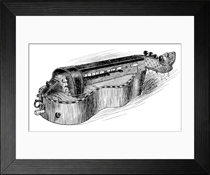 Framed Print : French hurdy-gurdy or vielle, c1750, (1901) Framed Print : French hurdy-gurdy or vielle, c1750, (1901)