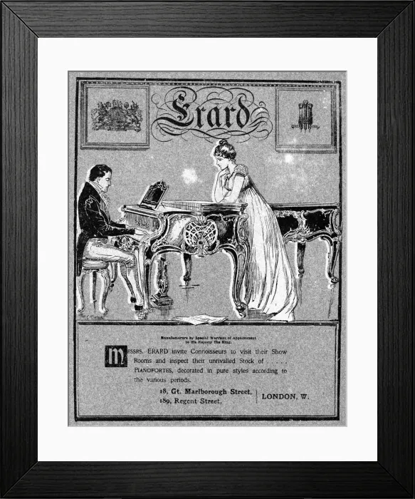 Framed Print : Advertisement for Erard pianos, 1901 Framed Print : Advertisement for Erard pianos, 1901