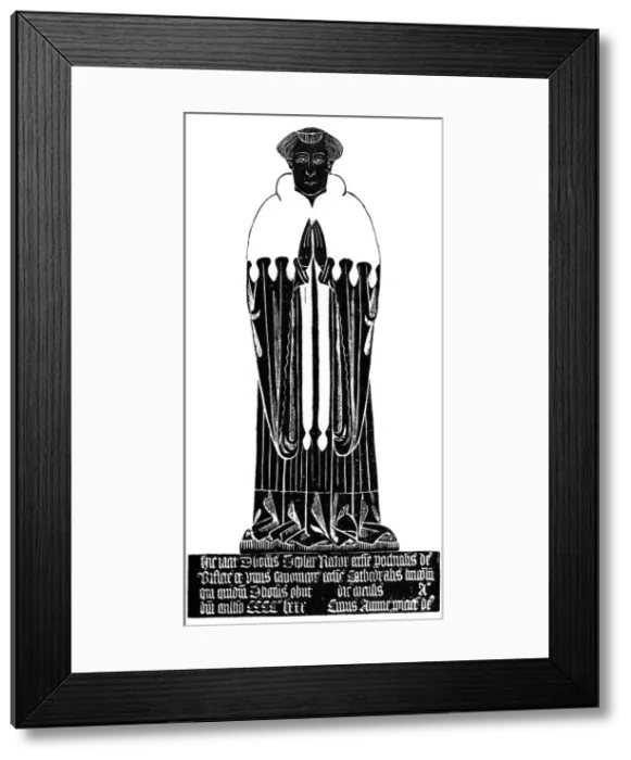 Framed Print : Rubbing of a medieval engraved brass, 1481 (1901) Framed Print : Rubbing of a medieval engraved brass, 1481 (1901)