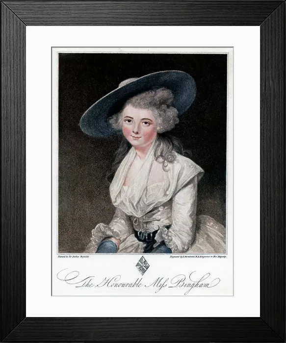 Framed Print : The Honourable Miss Bingham, 18th century (1901) Framed Print : The Honourable Miss Bingham, 18th century (1901)