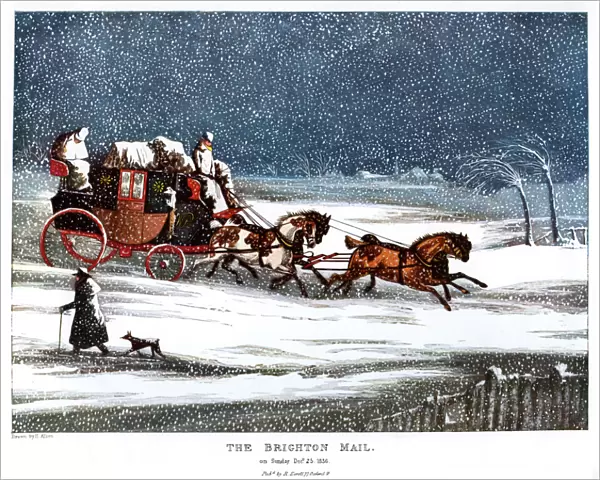 The Brighton Mail on Christmas Day, 1836 (1905). Artist: Henry Thomas Alken