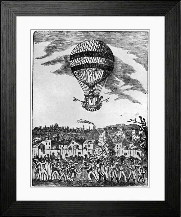Framed Print : Mr Sadlers ascent with Captain Paget, 12th August 1781, (1910) Framed Print : Mr Sadlers ascent with Captain Paget, 12th August 1781, (1910)