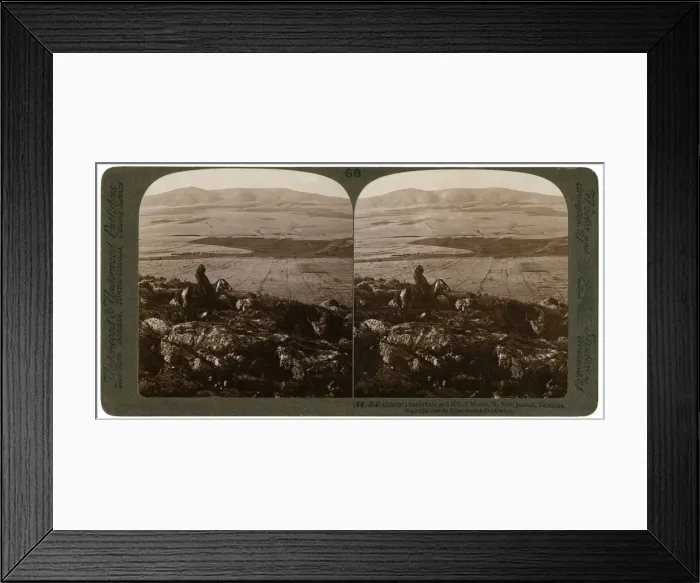 Framed Print : Gideons battlefield and the Hill of Moreh, north from Jezreel, Palestine, 1900. Artist: Underwood & Underwood Framed Print : Gideons battlefield and the Hill of Moreh, north from Jezreel, Palestine, 1900. Artist: Underwood & Underwood