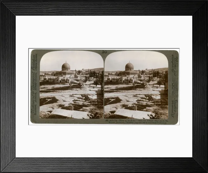 Framed Print : The Dome of the Rock, where the Temple Alter stood, Mount Moriah, Jerusalem, Palestine, 1900. Artist: Underwood & Underwood Framed Print : The Dome of the Rock, where the Temple Alter stood, Mount Moriah, Jerusalem, Palestine, 1900. Artist: Underwood & Underwood