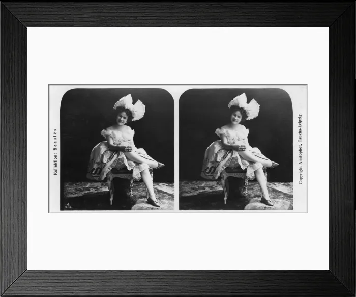 Framed Print : Portrait of a costumed woman, early 20th century. Artist: Aristophot Framed Print : Portrait of a costumed woman, early 20th century. Artist: Aristophot