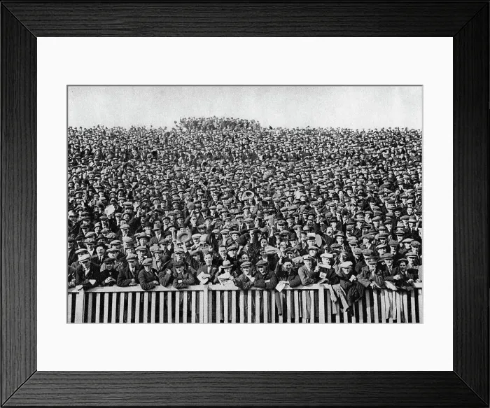 Framed Print : A Saturday winter football crowd, London, 1926-1927 Framed Print : A Saturday winter football crowd, London, 1926-1927