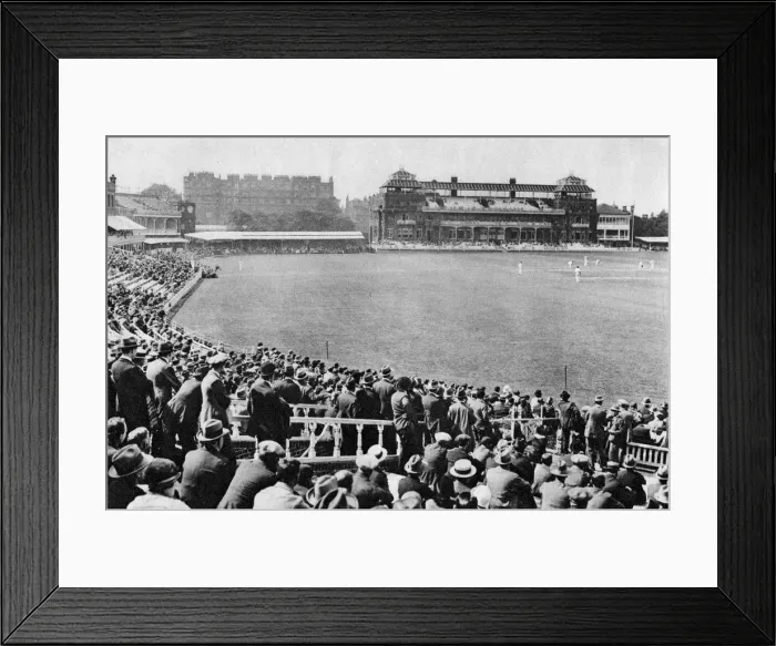 Framed Print : A cricket match, Lords cricket ground, London, 1926-1927. Artist: McLeish Framed Print : A cricket match, Lords cricket ground, London, 1926-1927. Artist: McLeish