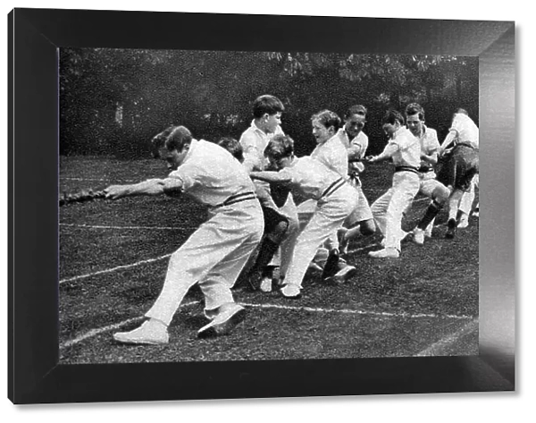 Tug-of-war at the Mill Hill Junior School sports day, London, 1926-1927