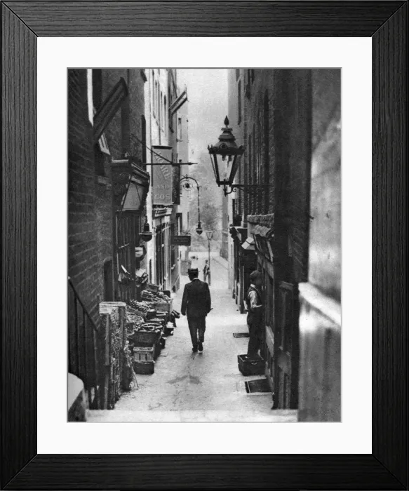 Framed Print : George Court (an alleyway leading to the Adelphi Theatre from the Strand), London, 1926-1927. Artist: Whiffin Framed Print : George Court (an alleyway leading to the Adelphi Theatre from the Strand), London, 1926-1927. Artist: Whiffin