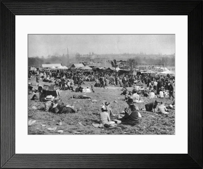 Framed Print : London bank holiday carnival, Hamstead Heath, London, 1926-1927. Artist: McLeish Framed Print : London bank holiday carnival, Hamstead Heath, London, 1926-1927. Artist: McLeish