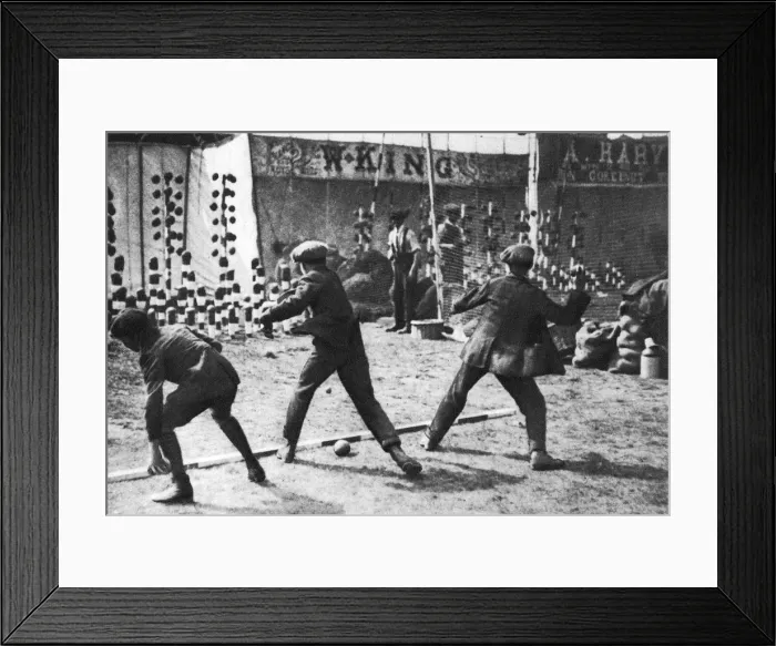 Framed Print : A coconut shy during a bank holiday on Blackheath Common, London, 1926-1927. Artist: Hall Framed Print : A coconut shy during a bank holiday on Blackheath Common, London, 1926-1927. Artist: Hall