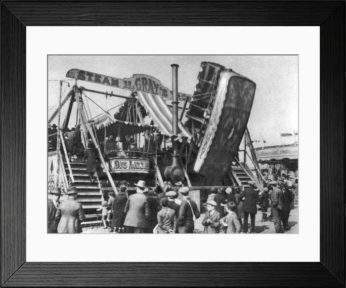 Framed Print : Steam yacht, a bank holiday fairground attraction on Hamstead Heath, London, 1926-1927 Framed Print : Steam yacht, a bank holiday fairground attraction on Hamstead Heath, London, 1926-1927