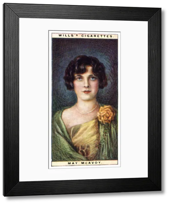 Framed Print : May McAvoy (1899-1984), American actress, 1928. Artist: WD & HO Wills Framed Print : May McAvoy (1899-1984), American actress, 1928. Artist: WD & HO Wills