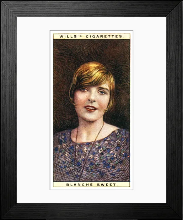 Framed Print : Blanche Sweet (1896-1986), American actress, 1928. Artist: WD & HO Wills Framed Print : Blanche Sweet (1896-1986), American actress, 1928. Artist: WD & HO Wills