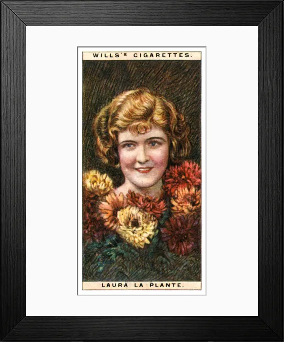 Framed Print : Laura la Plante (1904-1996), American actress, 1928. Artist: WD & HO Wills Framed Print : Laura la Plante (1904-1996), American actress, 1928. Artist: WD & HO Wills