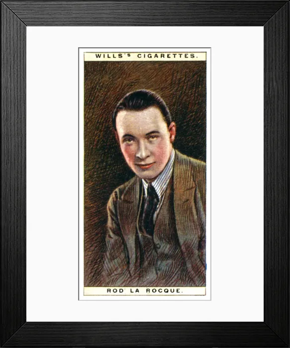 Framed Print : Rod la Rocque (1896-1969), American actor, 1928. Artist: WD & HO Wills Framed Print : Rod la Rocque (1896-1969), American actor, 1928. Artist: WD & HO Wills