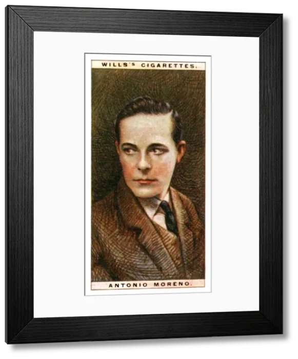 Framed Print : Antonio Moreno (1887-1967), Spanish actor, 1928. Artist: WD & HO Wills Framed Print : Antonio Moreno (1887-1967), Spanish actor, 1928. Artist: WD & HO Wills