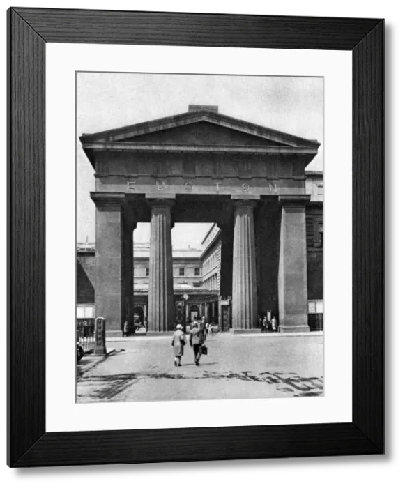Framed Print : The doric arch leading to Euston Station, London, 1926-1927. Artist: McLeish Framed Print : The doric arch leading to Euston Station, London, 1926-1927. Artist: McLeish