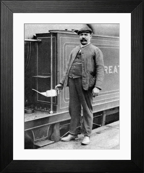 Framed Print : A train driver, London, 1926-1927 Framed Print : A train driver, London, 1926-1927