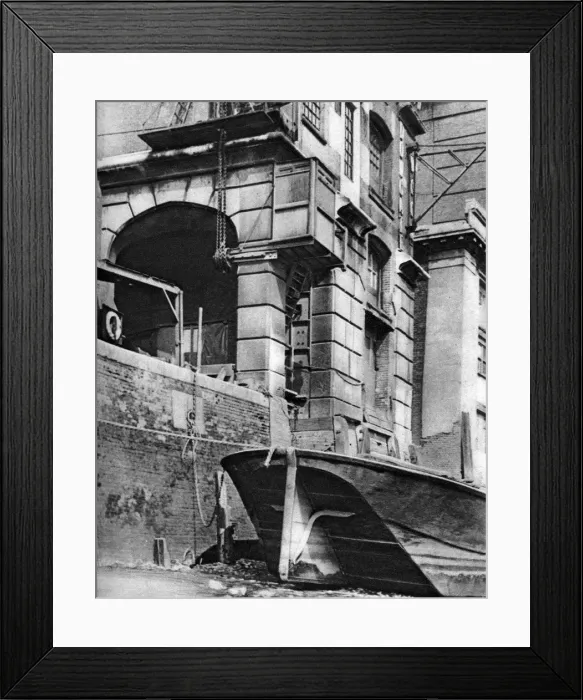 Framed Print : The remnants of a Thames-side city merchant mansion, near Cannon Street Station, 1926-1927. Artist: Paterson Framed Print : The remnants of a Thames-side city merchant mansion, near Cannon Street Station, 1926-1927. Artist: Paterson
