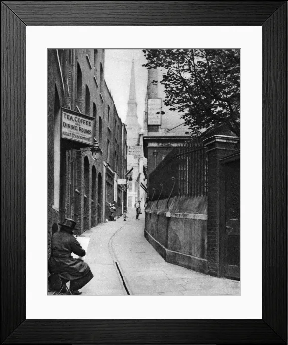 Framed Print : Huggin Lane, London, 1926-1927. Artist: Paterson Framed Print : Huggin Lane, London, 1926-1927. Artist: Paterson