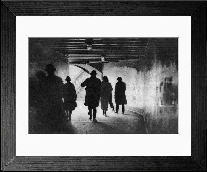Framed Print : The mouth of a Thames-side subway, London, 1926-1927 Framed Print : The mouth of a Thames-side subway, London, 1926-1927