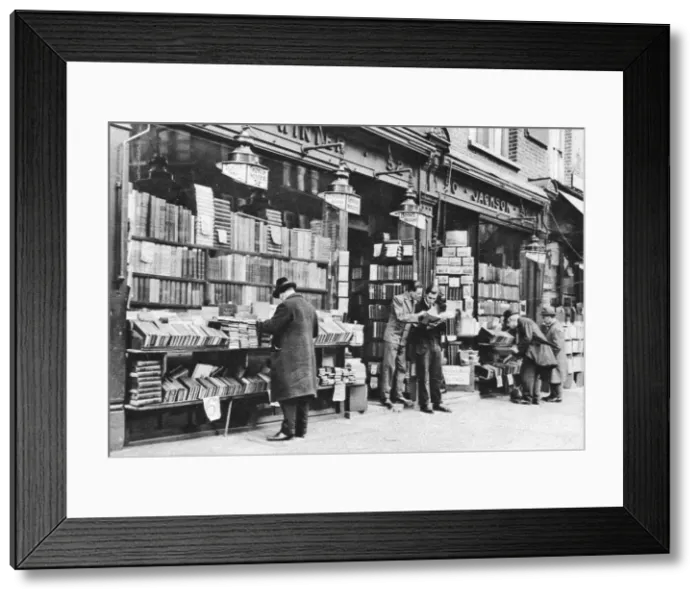 Framed Print : A bookshop in Charing Cross Road, London, 1926-1927. Artist: McLeish Framed Print : A bookshop in Charing Cross Road, London, 1926-1927. Artist: McLeish