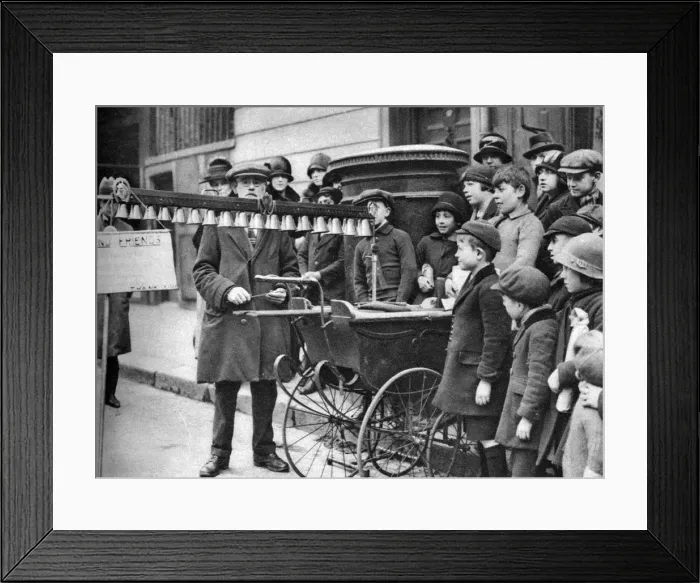 Framed Print : A bell busker, London, 1926-1927. Artist: McLeish Framed Print : A bell busker, London, 1926-1927. Artist: McLeish