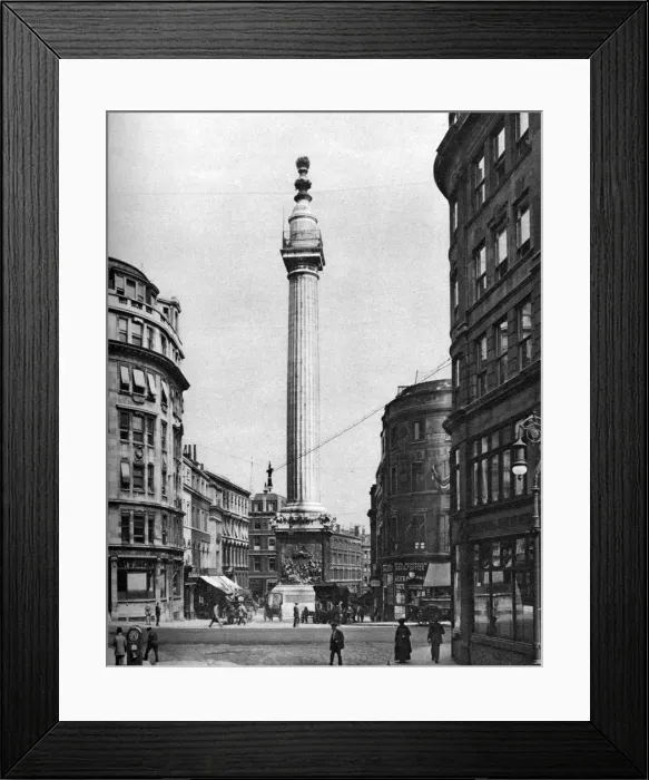 Framed Print : The Monument to the Great Fire, London, 1926-1927. Artist: McLeish Framed Print : The Monument to the Great Fire, London, 1926-1927. Artist: McLeish