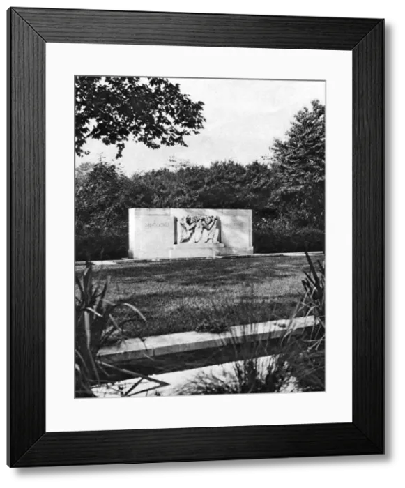Framed Print : Hyde Park Bird Sanctuary and Hudson Memorial, London, 1926-1927. Artist: McLeish Framed Print : Hyde Park Bird Sanctuary and Hudson Memorial, London, 1926-1927. Artist: McLeish