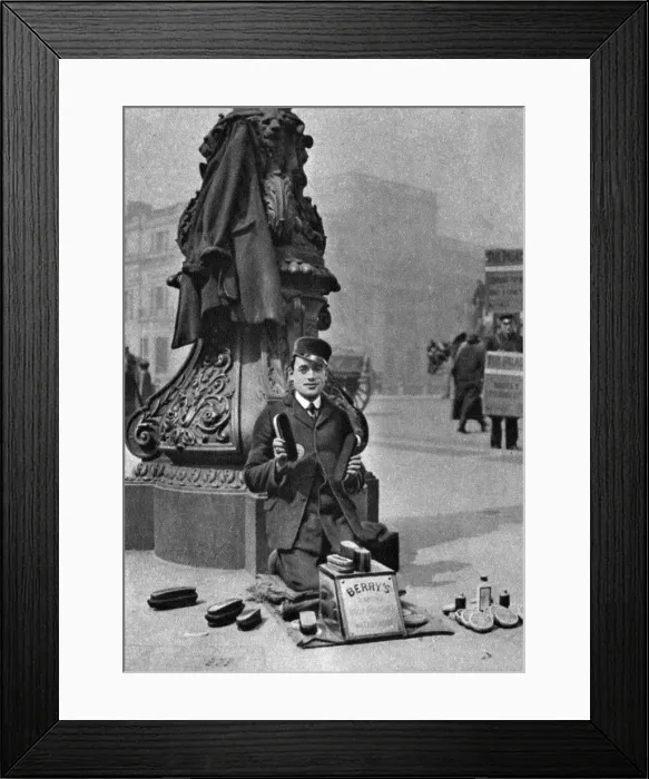 Framed Print : A bootblack, London, 1926-1927. Artist: McLeish Framed Print : A bootblack, London, 1926-1927. Artist: McLeish