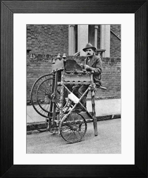 Framed Print : Knife and scissors grinder, London, 1926-1927. Artist: McLeish Framed Print : Knife and scissors grinder, London, 1926-1927. Artist: McLeish