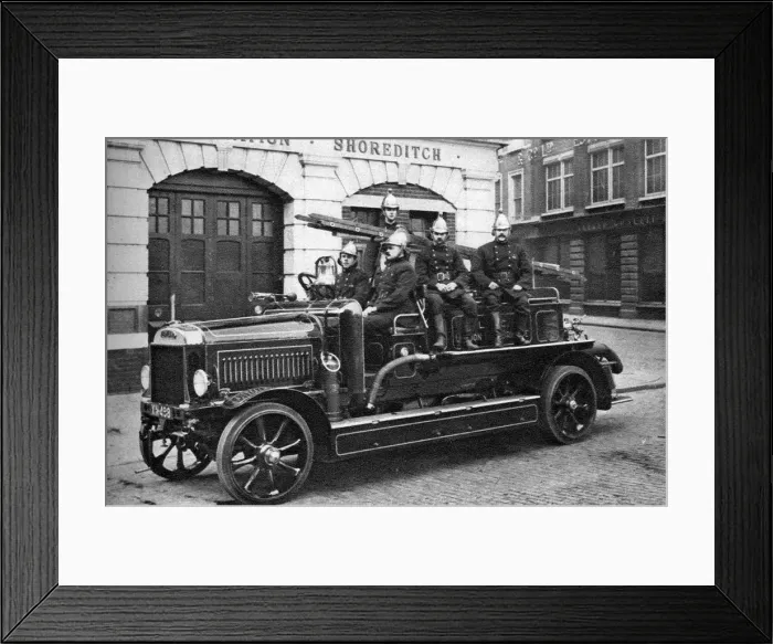 Framed Print : A fire engine, Shoreditch, London, 1926-1927. Artist: Brightman Framed Print : A fire engine, Shoreditch, London, 1926-1927. Artist: Brightman