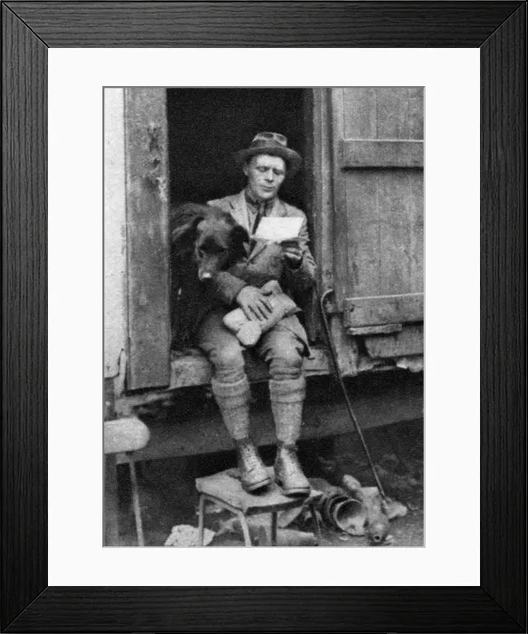 Framed Print : George Donald, Scottish shepherd, Hyde Park, London, 1926-1927 Framed Print : George Donald, Scottish shepherd, Hyde Park, London, 1926-1927